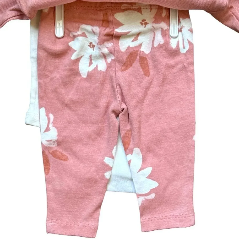 Carter’s Baby Girls Two Piece Pink Cotton Onesie & Outfit Set. 3 Months. NEW!